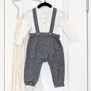 H&M Baby Overalls & Onesie Set, 9m